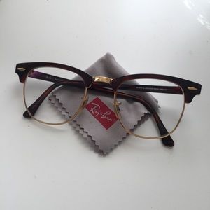 Rayban Clubmaster Gold & Tortoise Eyeglasses